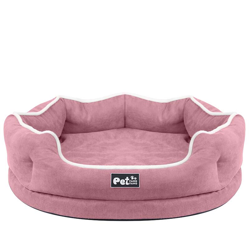 HKM-8470717 Memory Foam Pet Sofa Cushion - Comfortable, Tear-Resistant Nest in Blue, Pink, Grey (S & L Sizes)