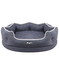 HKM-8470717 Memory Foam Pet Sofa Cushion - Comfortable, Tear-Resistant Nest in Blue, Pink, Grey (S & L Sizes)
