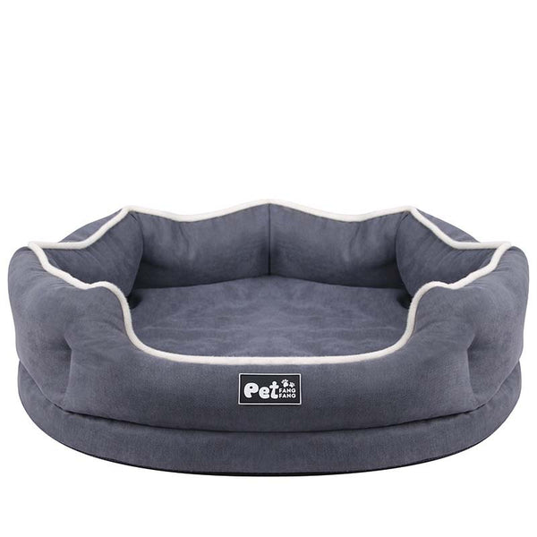 HKM-8470717 Memory Foam Pet Sofa Cushion - Comfortable, Tear-Resistant Nest in Blue, Pink, Grey (S & L Sizes)