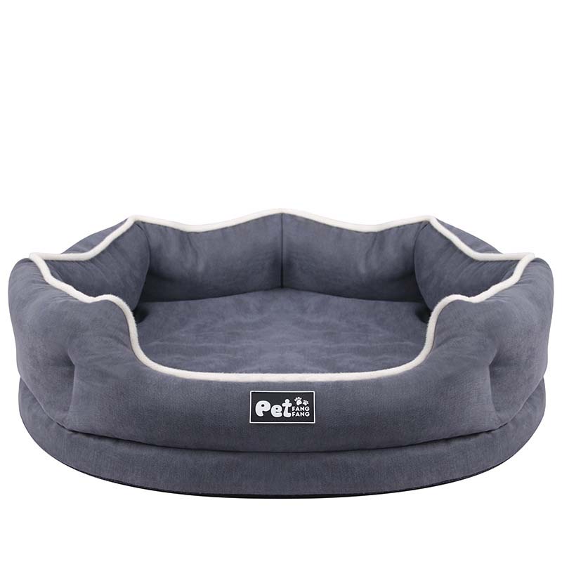 HKM-8470717 Memory Foam Pet Sofa Cushion - Comfortable, Tear-Resistant Nest in Blue, Pink, Grey (S & L Sizes)