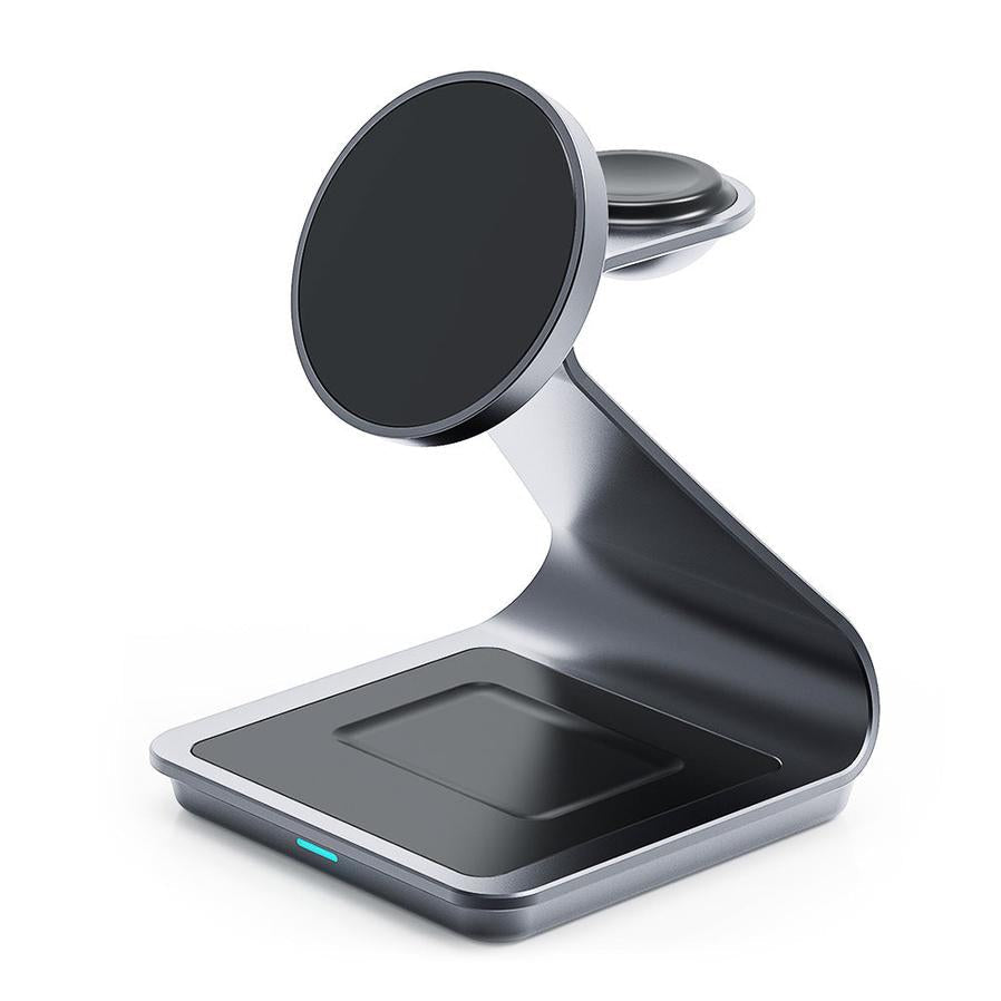 HKM-847187 Three-in-One Wireless Charger for Fast Charging in Car with Soft Light Function