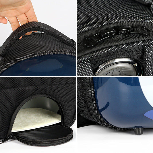 HKM-8472893 Intelligent Temperature Control Double Shoulder Transparent Cat Carrier Backpack