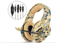 HKM-847379 Wired Gaming Headset with Leather Ear Cushions and 3.5mm Connector