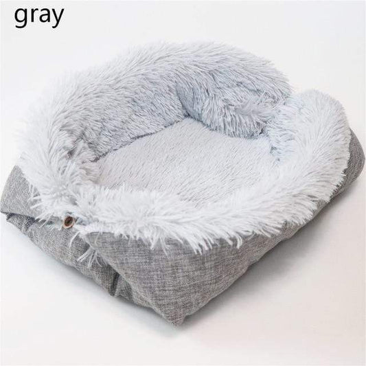 HKM-8474685 Multi-Season Removable Pet Nest with Arctic Plush and Waterproof Shell - Available in 5 Colors
