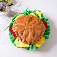 HKM-8474813 Cartoon Hamburgers Pattern Polyester Hat for Pets - S, M, L Sizes Available