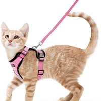 HKM-8475709 Adjustable Nylon Cat Vest with Anti-Breakaway Leash in Fashionable Style