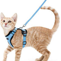 HKM-8475709 Adjustable Nylon Cat Vest with Anti-Breakaway Leash in Fashionable Style