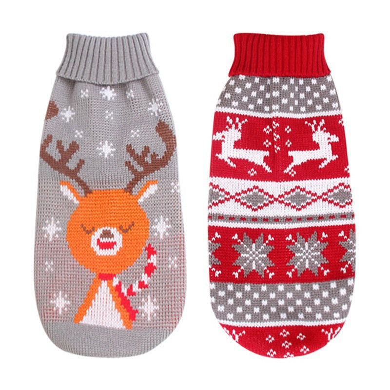 HKM-8476093 Christmas Turtleneck Knitting Sweater for Dogs in Various Designs and Sizes