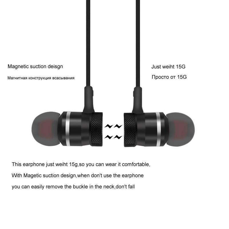 HKM-847635 TWS Magnetic Bluetooth Earbuds with 10m Range and Stereo Sound in Red and Black