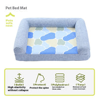 HKM-8476477 Comfortable Pet Sofa Mat for Small to Large Dogs - Dark Green, Orange, Sky Blue Options