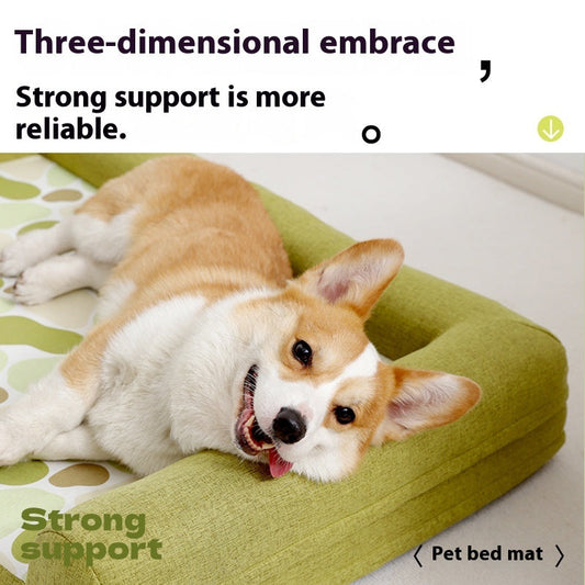 HKM-8476477 Comfortable Pet Sofa Mat for Small to Large Dogs - Dark Green, Orange, Sky Blue Options