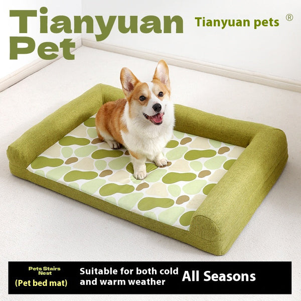 HKM-8476477 Comfortable Pet Sofa Mat for Small to Large Dogs - Dark Green, Orange, Sky Blue Options