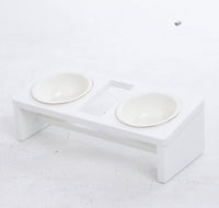 HKM-8476605 Elegant Cat Dish Rack with Bowls and Stents - Multiple Colors Available