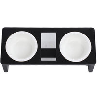 HKM-8476605 Elegant Cat Dish Rack with Bowls and Stents - Multiple Colors Available
