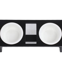 HKM-8476605 Elegant Cat Dish Rack with Bowls and Stents - Multiple Colors Available