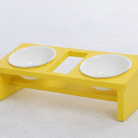 HKM-8476605 Elegant Cat Dish Rack with Bowls and Stents - Multiple Colors Available