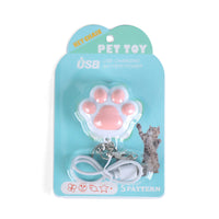 HKM-8477245 Interactive Multi-Pattern Infrared Cat Laser Toy Keychain - USB Rechargeable Pet Teaser in Pink & White, White & Black