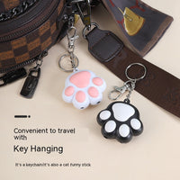 HKM-8477245 Interactive Multi-Pattern Infrared Cat Laser Toy Keychain - USB Rechargeable Pet Teaser in Pink & White, White & Black
