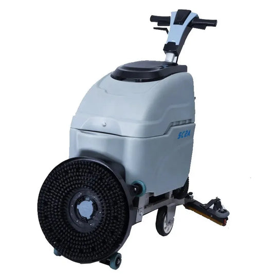 HKM-847891 Cylindrical Walk-Behind Electric Floor Scrubber with 18-Inch Brush and Convenience Features