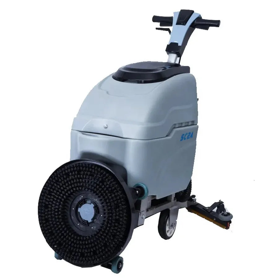 HKM-847891 Cylindrical Walk-Behind Electric Floor Scrubber with 18-Inch Brush and Convenience Features