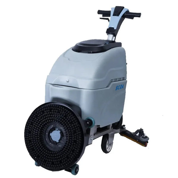 HKM-847891 Cylindrical Walk-Behind Electric Floor Scrubber with 18-Inch Brush and Convenience Features