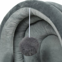 HKM-8480445 Small Doghouse Yurt - Cozy Portable Pet Nest in Gray, Light Pink, or Yellow, S & M Sizes Available