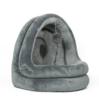 HKM-8480445 Small Doghouse Yurt - Cozy Portable Pet Nest in Gray, Light Pink, or Yellow, S & M Sizes Available