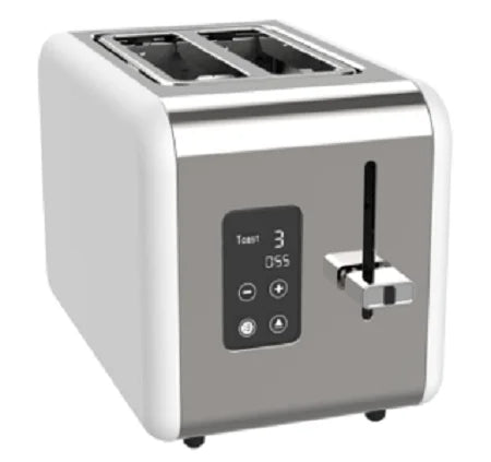 HKM-848211 Compact Stainless Steel 2-Slice Toaster in Brushed Finish