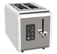 HKM-848211 Compact Stainless Steel 2-Slice Toaster in Brushed Finish