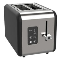 HKM-848211 Compact Stainless Steel 2-Slice Toaster in Brushed Finish