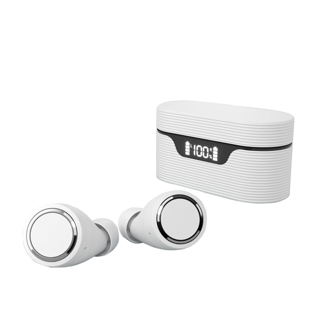 HKM-848211 In-ear Wireless Bluetooth Headset with Stereo Audio and Noise-Cancelling Features
