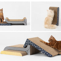 HKM-8482365 3-in-1 Corrugated Cat Scratching Board - Durable and Wear-Resistant