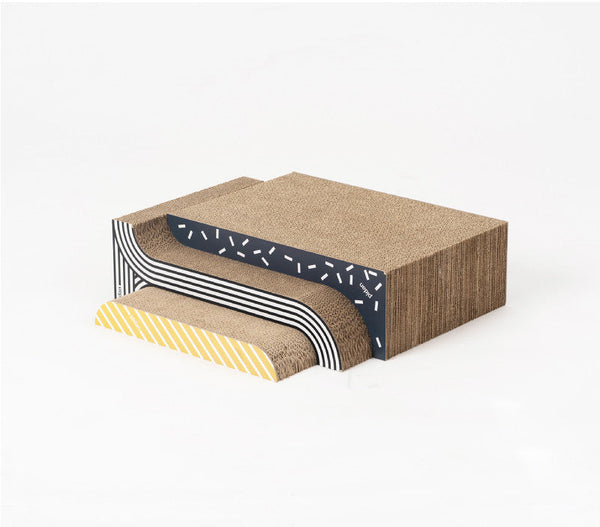 HKM-8482365 3-in-1 Corrugated Cat Scratching Board - Durable and Wear-Resistant
