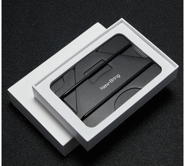 HKM-848339 Aviation Aluminum Alloy Card Holder with Silicone Lining - Compact and Stylish Design