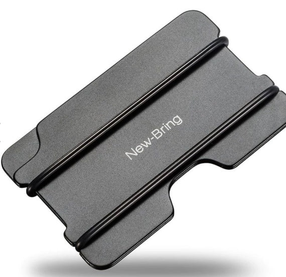 HKM-848339 Aviation Aluminum Alloy Card Holder with Silicone Lining - Compact and Stylish Design