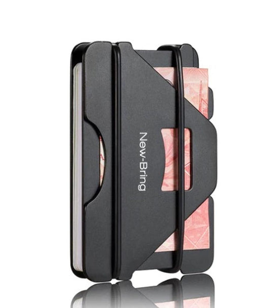 HKM-848339 Aviation Aluminum Alloy Card Holder with Silicone Lining - Compact and Stylish Design