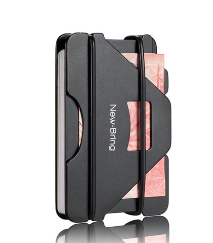 HKM-848339 Aviation Aluminum Alloy Card Holder with Silicone Lining - Compact and Stylish Design