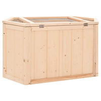 HKM-8483773 Wooden Hamster Cage with Solid Fir Wood, 2 Cabins & Rocking Board, 80x40x43 cm