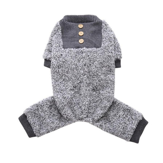 HKM-848531 Cozy Zebra Stripes Thermal Pajamas for Pets in Gray and Penguin Designs