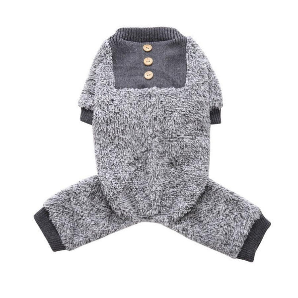 HKM-848531 Cozy Zebra Stripes Thermal Pajamas for Pets in Gray and Penguin Designs