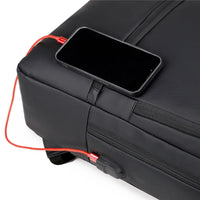 HKM-848531 High Capacity Double Headed Zipper Multifunctional Laptop Backpack with USB Charging Port
