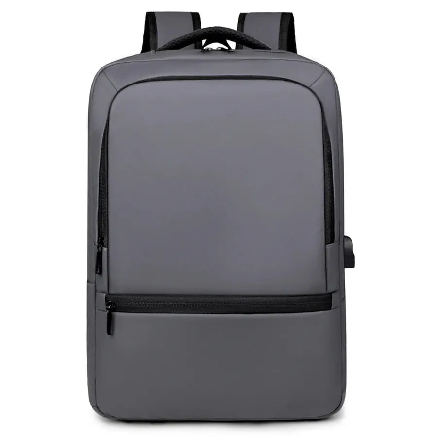 HKM-848531 High Capacity Double Headed Zipper Multifunctional Laptop Backpack with USB Charging Port