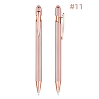 HKM-848595 Rose Gold Custom Logo Soft Touch Screen Pen with Rubber Grip for Mobile Devices