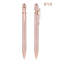 HKM-848595 Rose Gold Custom Logo Soft Touch Screen Pen with Rubber Grip for Mobile Devices