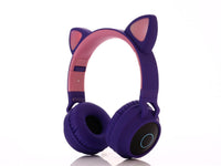 HKM-848659 Wireless Bluetooth Cat Ears Gaming Headset with Stereo Sound and 10m Range in Multiple Colors