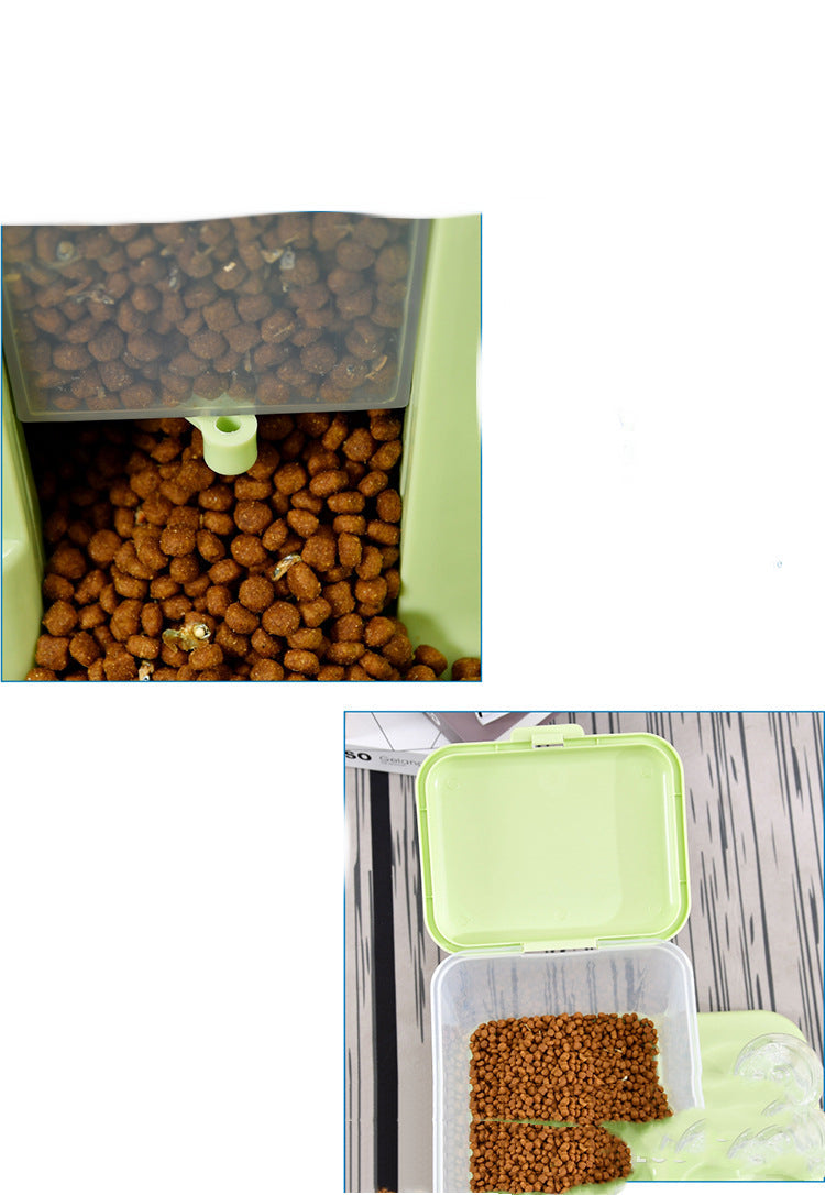 HKM-8488125 Automatic Dual Purpose Pet Feeder and Water Bowl with 3kg Grain Capacity and 500ml Water Bottle