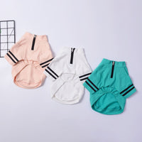 HKM-8488509 Casual Cotton Dog Clothes for Puppies - Soft Stretch Clothing in Pink, White, and Green