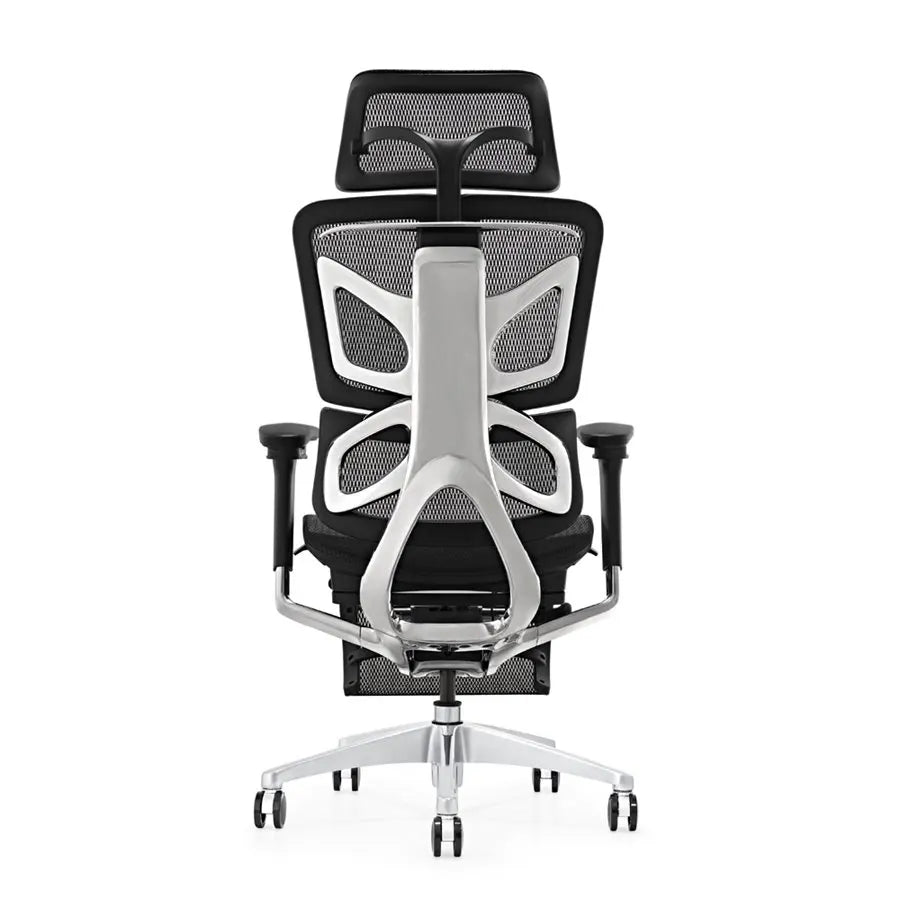 HKM-848915 Luxury Ergonomic Adjustable Office Swivel Chair in Leather for Modern Comfort
