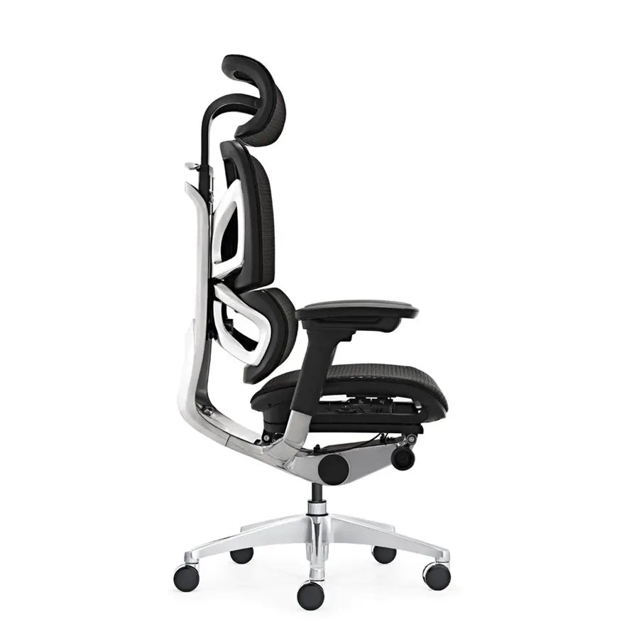 HKM-848915 Luxury Ergonomic Adjustable Office Swivel Chair in Leather for Modern Comfort