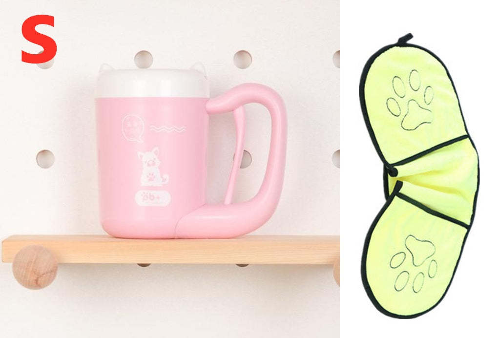 HKM-8489789 Pet Paw Cleaning Cup with Silicone Brush for Easy Foot Washing, Ideal for Small and Medium Dogs and Cats
